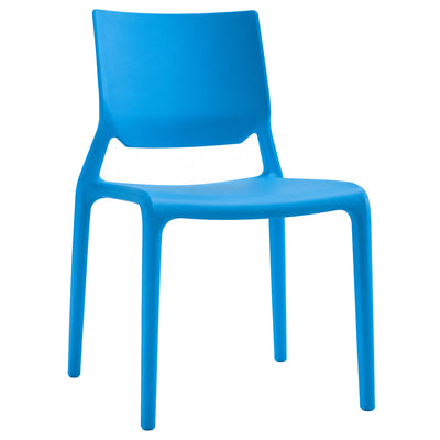Silla para Cafetería Áreas de Exterior - LABENZE SIRIO 106-01000 - Azul - Tecnología Air Moulding Respaldo Forma Cuadrada