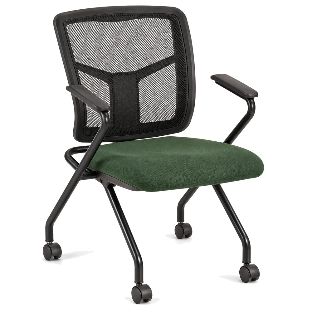 Silla Multifuncional 4 Puntos con Rodajas y Asiento Abatible - REQUIEZ RE-1515 102-01515 - Color Único - Respaldo en Mesh con Base de 4 Puntas en Pintura Electrostática