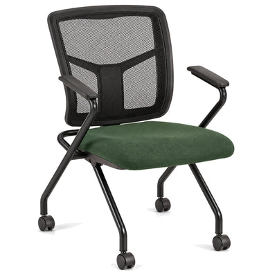 Silla Multifuncional 4 Puntos con Rodajas y Asiento Abatible - REQUIEZ RE-1515 102-01515 - Color Único - Respaldo en Mesh con Base de 4 Puntas en Pintura Electrostática