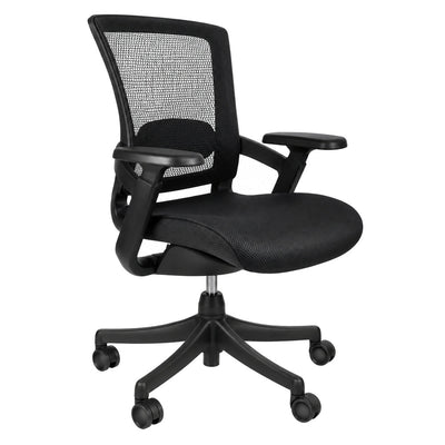 Silla de Oficina Task Skate Estructura Negra - REQUIEZ SKATE RM-9025N/NG 102-09025 - Negro - Mesh Negra Lisa con Base de Nylon
