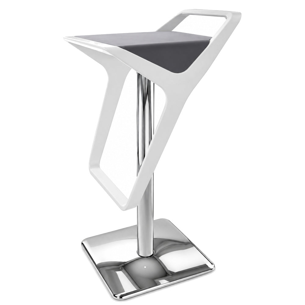 Banco Alto Giratorio Bicolor para Barra - LABENZE BANCO FREEDOM 157-30300 - blanco/gris - Tecnopolímero Bicolor con Base Giratoria de Plato Cuadrado en Acero Cromado