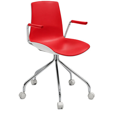 Silla de Oficina Visita - INFINITI NOW RODAJAS - Con Brazos - Asiento y Respaldo en Polipropileno