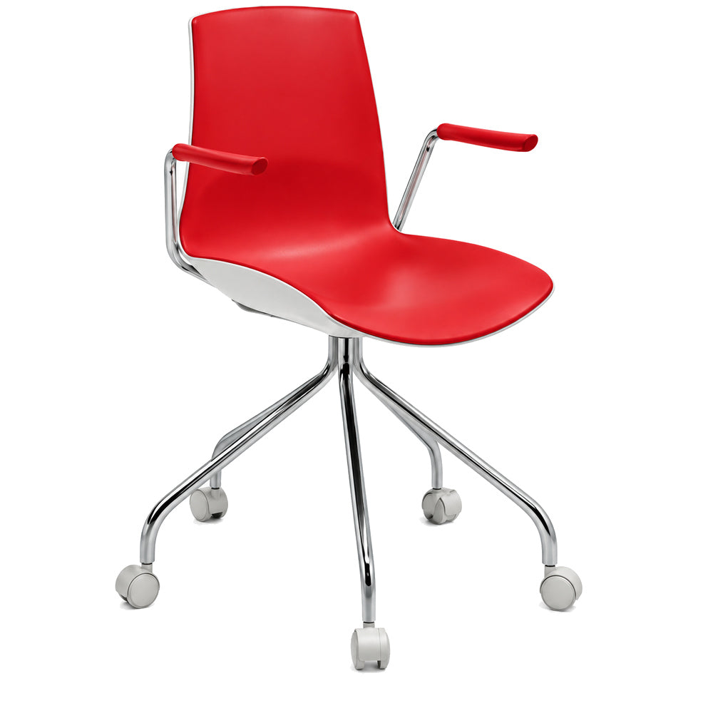 Silla de Oficina Visita - INFINITI NOW RODAJAS - Con Brazos - Asiento y Respaldo en Polipropileno