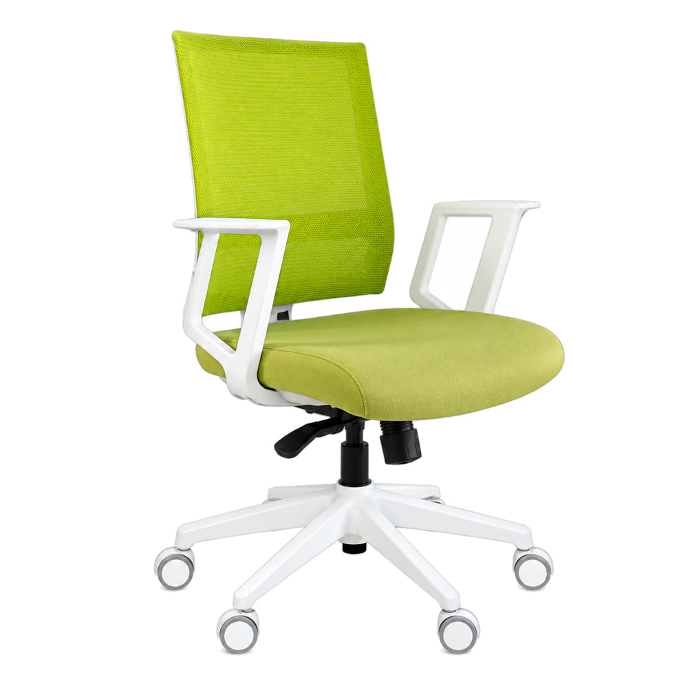 Silla de Oficina Operativa Mesh Nylon - REQUIEZ MESH RS-1100- Varios Colores - Estrella con Elevación Neumática y Asiento Tapizado