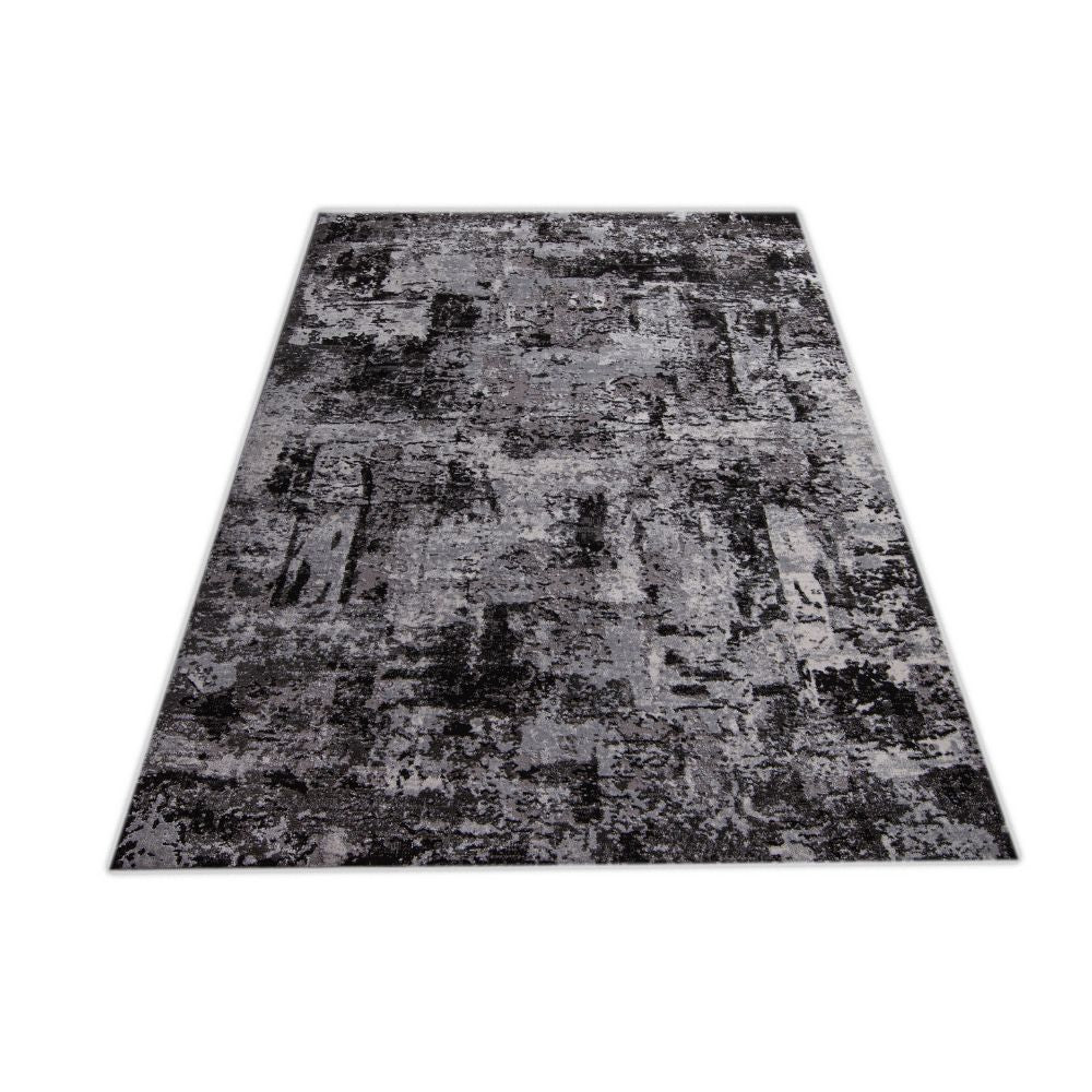 TAPETE LAVIN AYDA T9025 | Tapete Decorativo para Recepción Hotel Hogar Departamento Sala | GRIS OSCURO | Varias Medidas | Rectangular | Interior| Hotel Habitación Airbnb Sala Recamara Estudio
