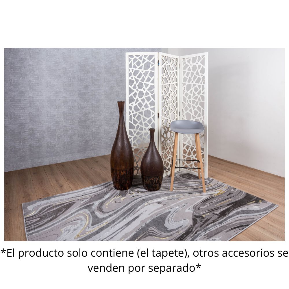 TAPETE LAVIN AYDA T9019 | Tapete Decorativo para Recepción Hotel Hogar Departamento Sala | GRIS PLATA | Varias Medidas | Rectangular | Interior | Hotel Habitación Airbnb Sala Recamara Estudio