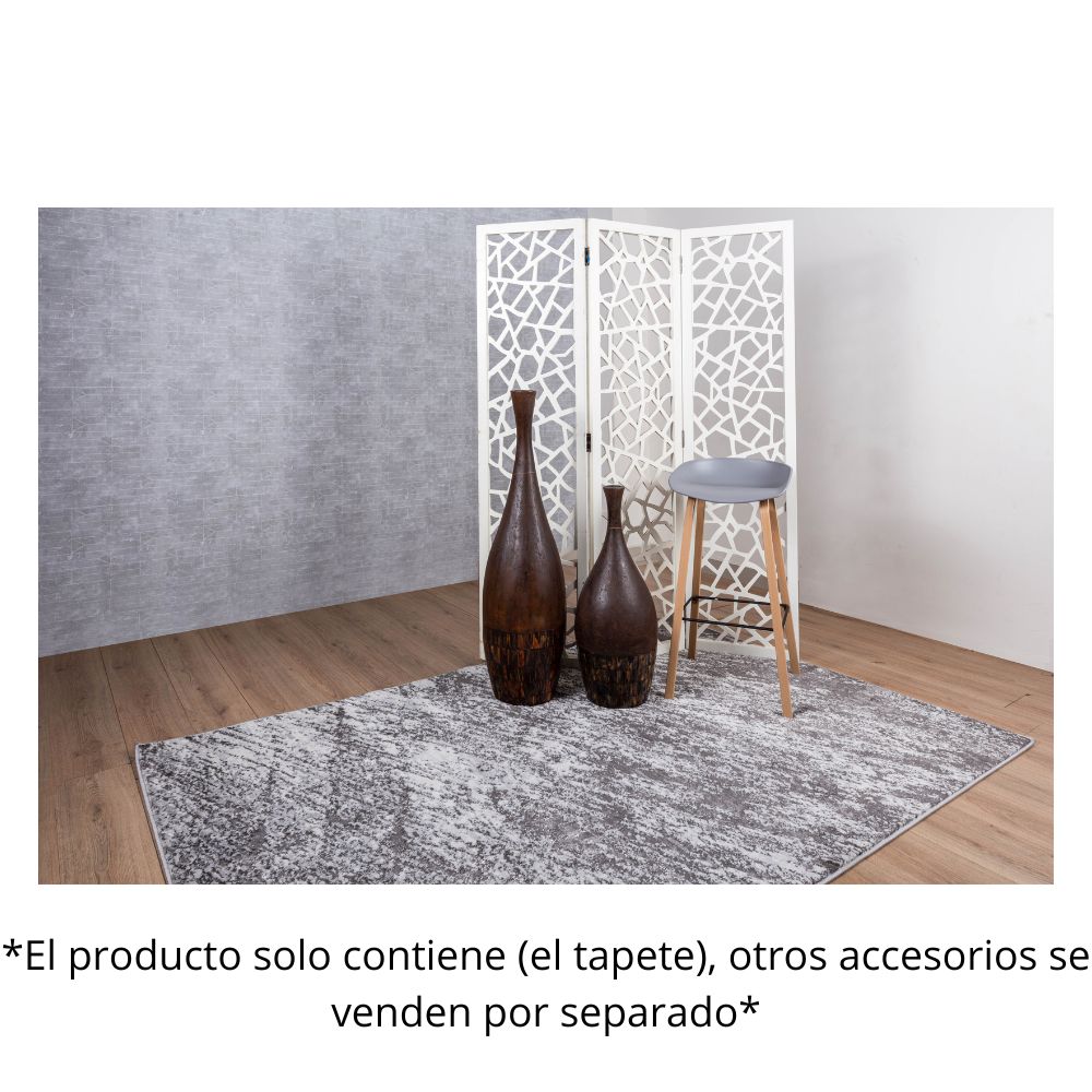 TAPETE LAVIN AYDA T9024 | Tapete Decorativo para Recepción Hotel Hogar Departamento Sala | GRIS OSCURO | Varias Medidas | Rectangular | Interior | Hotel Habitación Airbnb Sala Recamara Estudio