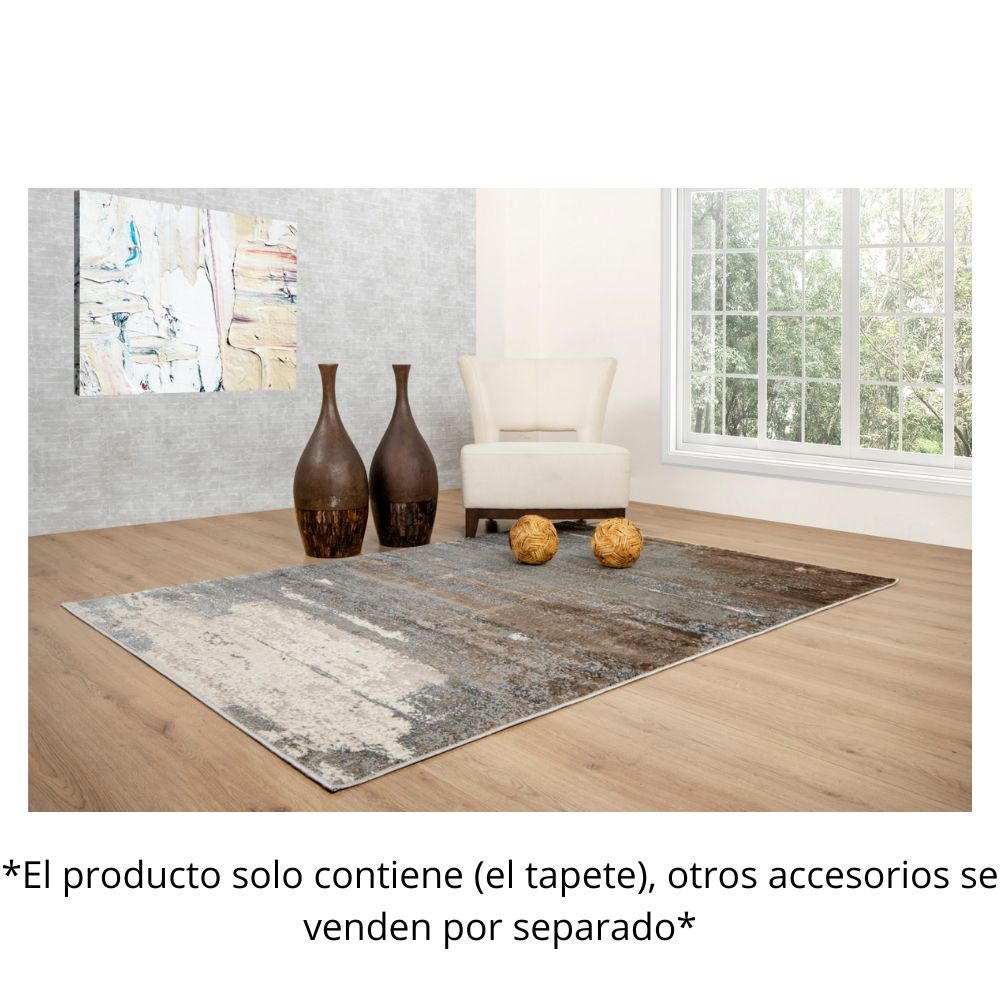 TAPETE LAVIN BESNI T4035 | Tapete Decorativo para Recepción Hotel Hogar Departamento Sala | GRIS ORO | Varias Medidas | Rectangular Circular| Interior | Hotel Habitación Airbnb Sala Recamara Estudio