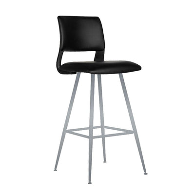 BANCO NOGAL BEAT AD-620 CR | Banco Alto para Cafetería Bar | 76 cm | Base Tubular | Tapiz Hule Espuma | Interior Restaurante Bar Cocina Desayunador Comedor Bistro Vivienda Hogar Negocio Comida Convivencia Cocina Barra
