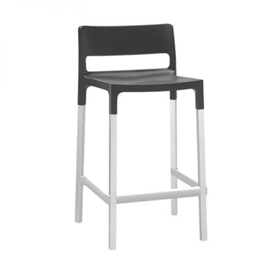 Banco Alto - LABENZE DIVO 157-08010 - Varios Colores - Respaldo Bajo con Estructura Aluminio y descansa Pies