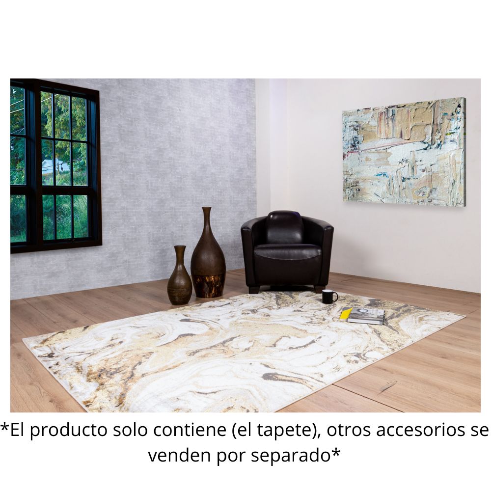 TAPETE LAVIN ARTEMA U6001 | Tapete Decorativo para Recepción Hotel Hogar Departamento Sala | ORO TAUPE | Varias Medidas | Rectangular | Interior | Hotel Habitación Airbnb Sala Recamara Estudio