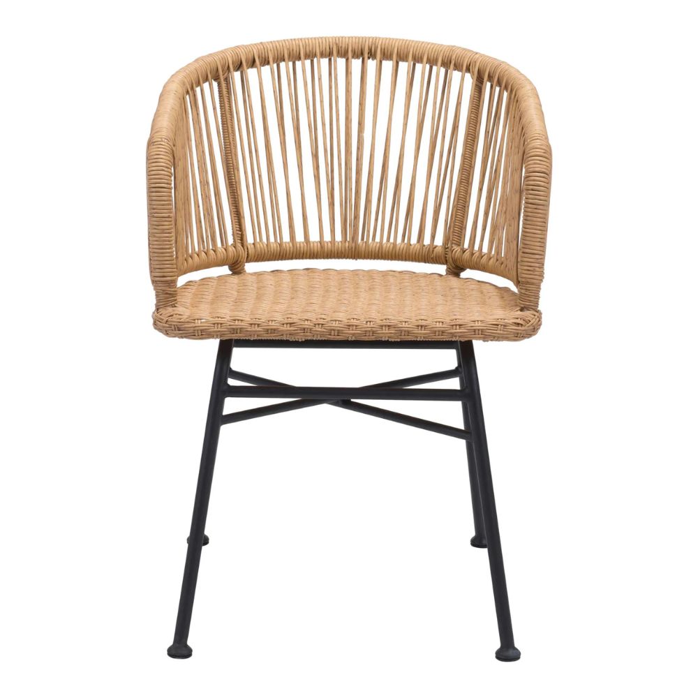 Silla de Comedor | Extructura en Acero | Natural | Tejido Ratán Sintético | Exterior Venta de Sillas para Exterior Terrazas Restaurante Restaurantera Cafeteria Zona de Comida Negocio Comercial Bar Hotelera Hotel Moderna Eventos Moderna NOGAL BEAT ZARAGOZA