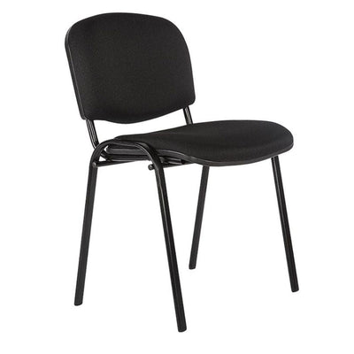 Visitor Office Chair - ALBAR LK-02 - Black - Upholstered Seat and Backrest