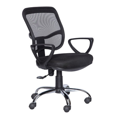SILLA NOGAL BEAT M-60E | Silla Secretarial para Oficina | Base Estrella Cromada con Rodajas | Tapiz Hule Espuma | Interior Institucion Compañia Organizacion Empresa Empresarial Laboral Oficina Despacho Bufete Operativa