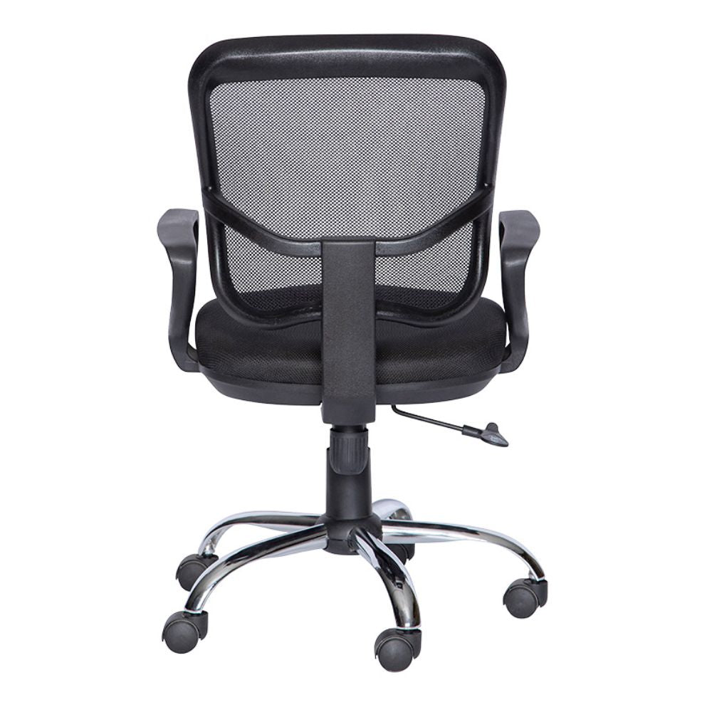 SILLA NOGAL BEAT M-60E | Silla Secretarial para Oficina | Base Estrella Cromada con Rodajas | Tapiz Hule Espuma | Interior Institucion Compañia Organizacion Empresa Empresarial Laboral Oficina Despacho Bufete Operativa