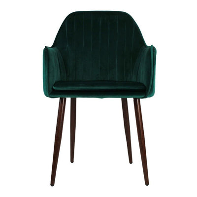 SILLA KINGSTRONG MOB-052 TRENTO VELVET SILL2242332 | Silla Ocasional Comercial Decorativa | Base 4 Puntas Metal | Tapizado Tela | Interior