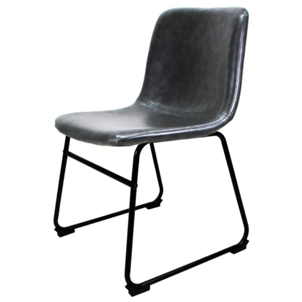 Silla Kingstrong Phoenix con asiento acojinado en tela tipo PU y base metálica mate