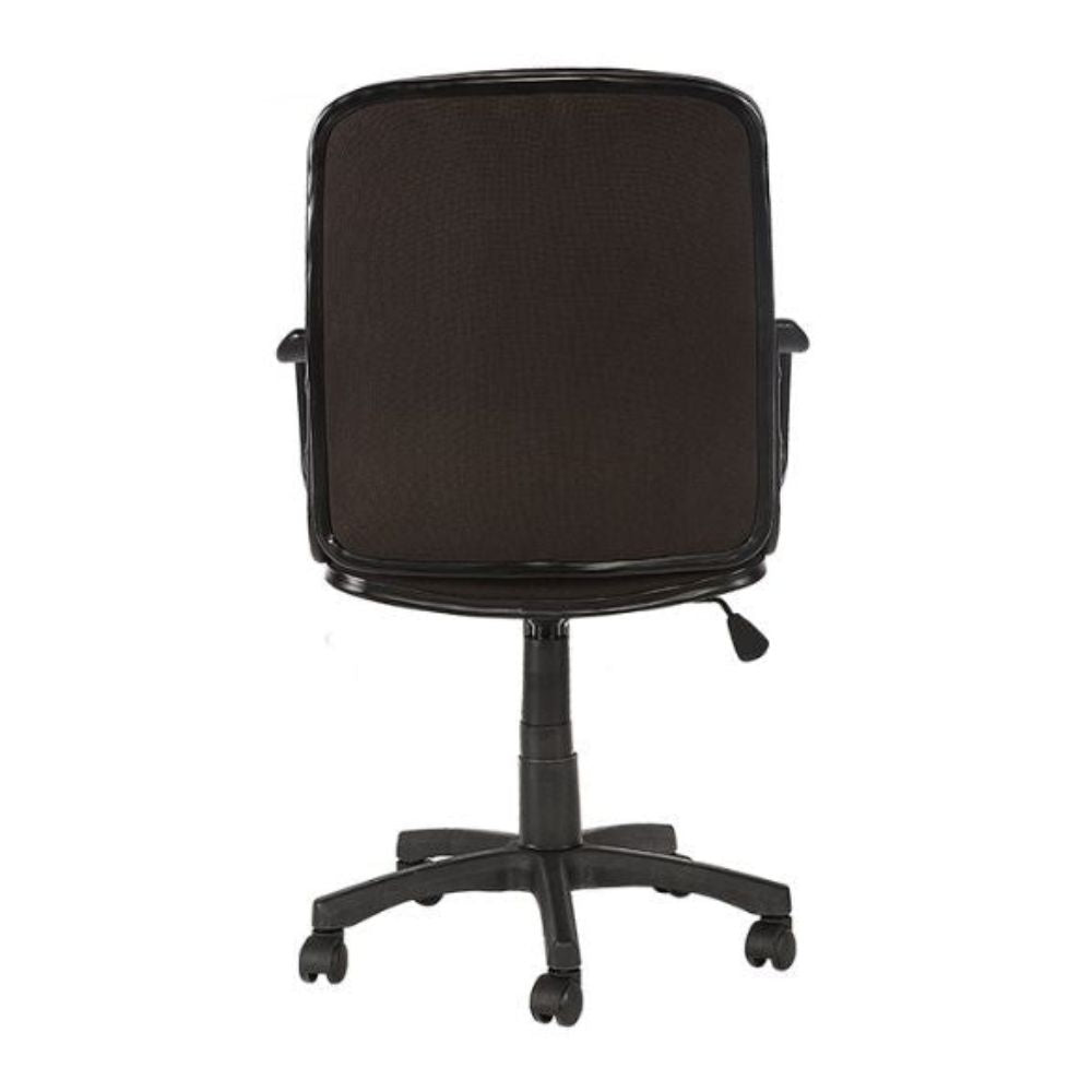 SILLON NOGAL BEAT E-50 | Sillon Ejecutivo Jr para Oficina | Base Estrella Nylon con Rodajas | Tapiz Hule Espuma | Interior Institucion Compañia Organizacion Empresa Empresarial Laboral Oficina Despacho Bufete Operativa