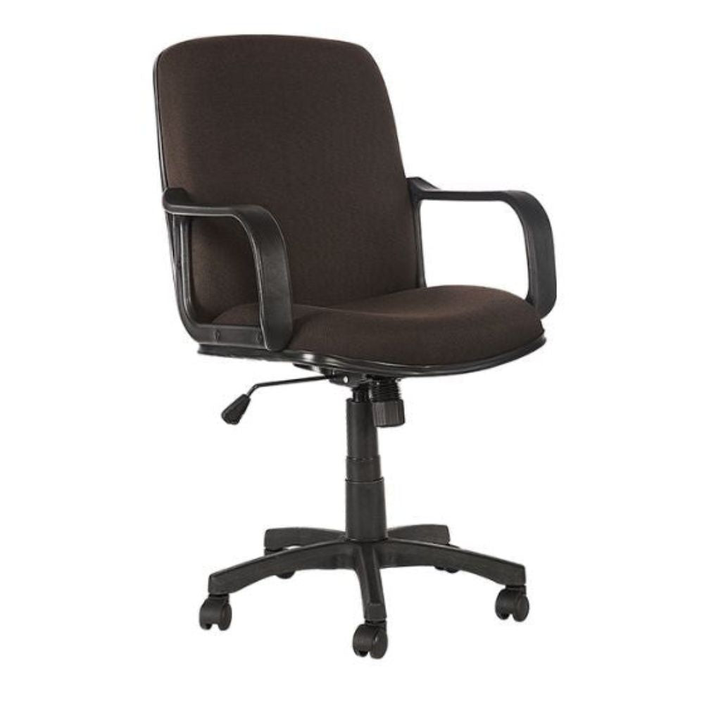SILLON NOGAL BEAT E-50 | Sillon Ejecutivo Jr para Oficina | Base Estrella Nylon con Rodajas | Tapiz Hule Espuma | Interior Institucion Compañia Organizacion Empresa Empresarial Laboral Oficina Despacho Bufete Operativa