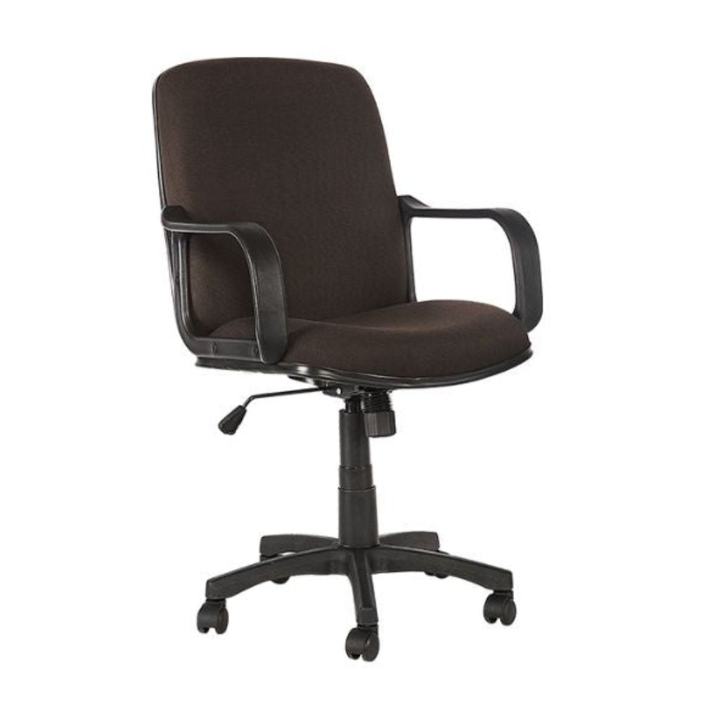 SILLON NOGAL BEAT E-50 | Sillon Ejecutivo Jr para Oficina | Base Estrella Nylon con Rodajas | Tapiz Hule Espuma | Interior Institucion Compañia Organizacion Empresa Empresarial Laboral Oficina Despacho Bufete Operativa