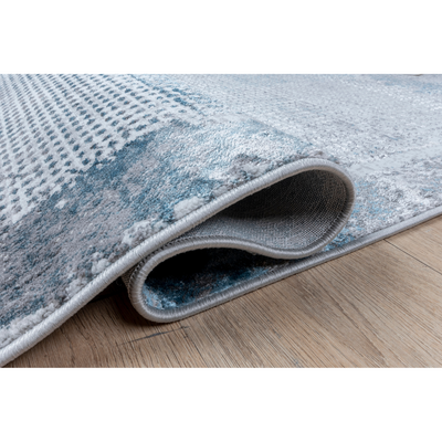 TAPETE NOGAL BEAT AMINA T5141 | Tapete Decorativo para Recepción Hotel Hogar | Tono: Gris Gris Azul | Varias Medidas | Rectangular | Interior