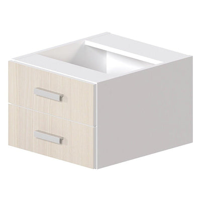 Archivero Cajonera para Área Administrativa - GEBESA KENZA - Frente 40.5 cm - 2 Gavetas Papeleras - Izquierda - GBK811L - GEBESA - NOGAL BEAT - Archivero