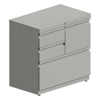 Archivero Combo Metálico para Oficina - GEBESA ARKA - 4 Gavetas - GAG390 - GEBESA - NOGAL BEAT - Archivero