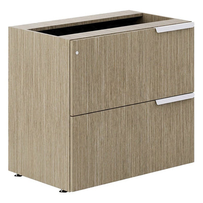 Archivero Horizontal para Oficina - GEBESA BENTO - 2 Gavetas - Frente 75 cm - GCB350 - GEBESA - NOGAL BEAT - Archivero