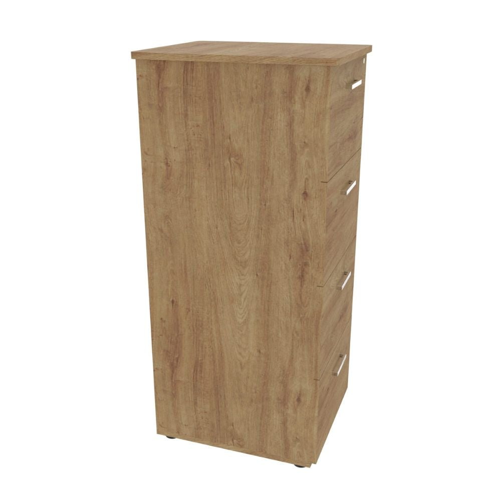 ARCHIVERO OFIK 226 | Archivero 4 Gavetas 304 | Regatones Niveladores | Melamina | Cajones Lámina | Jaladeras Metálicas | Cerradura 2 Llaves | Interior - 226 - OFIK - NOGAL BEAT - Mobiliario