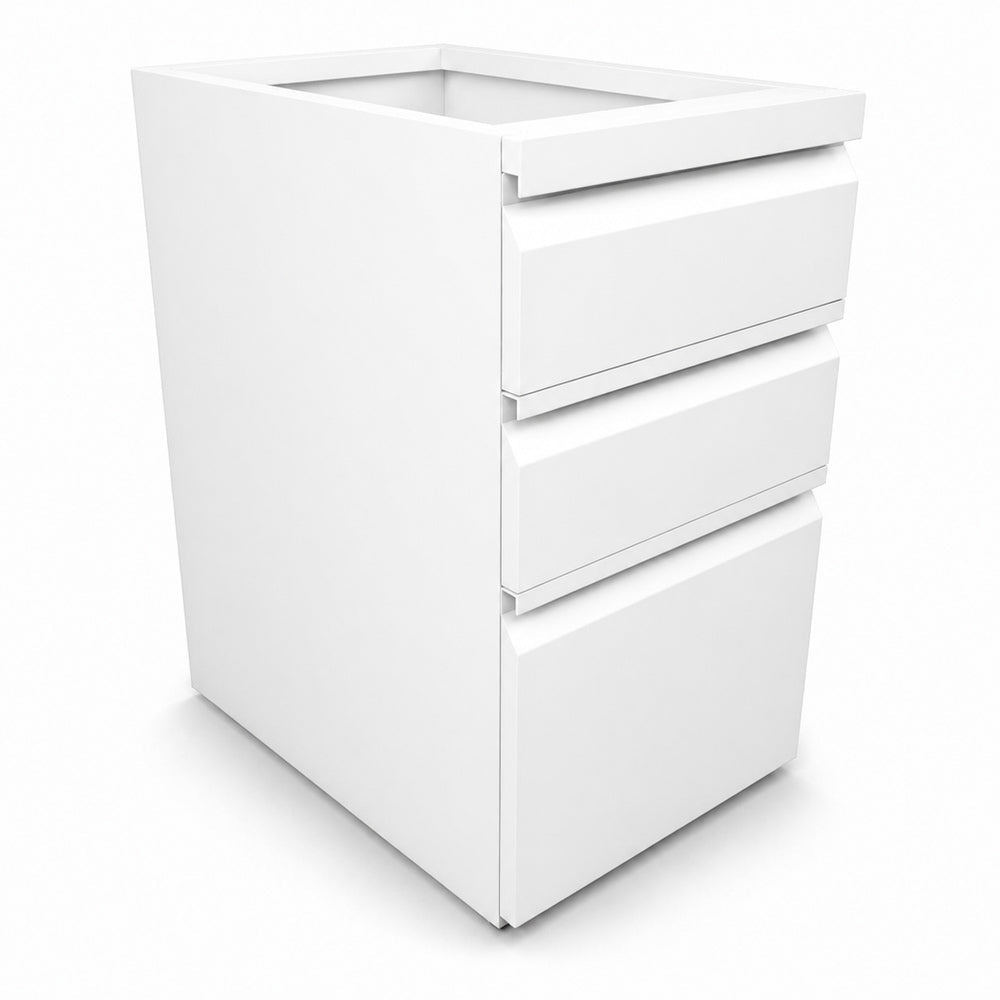Archivero para Oficina Pedestal Metálico - VERSA COMPLEMENTOS - Varios Colores - Fondo 50 cm - 2 Cajones y 1 Gaveta - CS-1115 - VERSA - NOGAL BEAT - Archivero