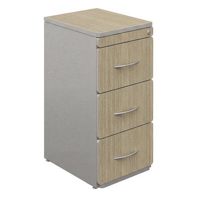 Archivero Vertical para Despacho - GEBESA SPAZIO - Frente 50 cm - 3 Gavetas - GBS330 - GEBESA - NOGAL BEAT - Archivero