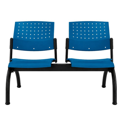 Banca Área de 2 Plazas - LABENZE ARETA - Varios Colores - Asiento Tubular de Acero Pintado o Cromado - 108-02002 - Labenze - NOGAL BEAT - Banca de Visita