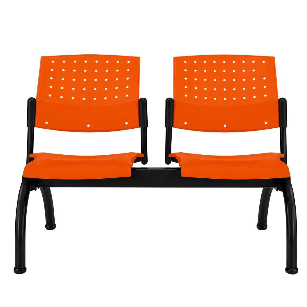 Banca Área de 2 Plazas - LABENZE ARETA - Varios Colores - Asiento Tubular de Acero Pintado o Cromado - 108-02002 - Labenze - NOGAL BEAT - Banca de Visita