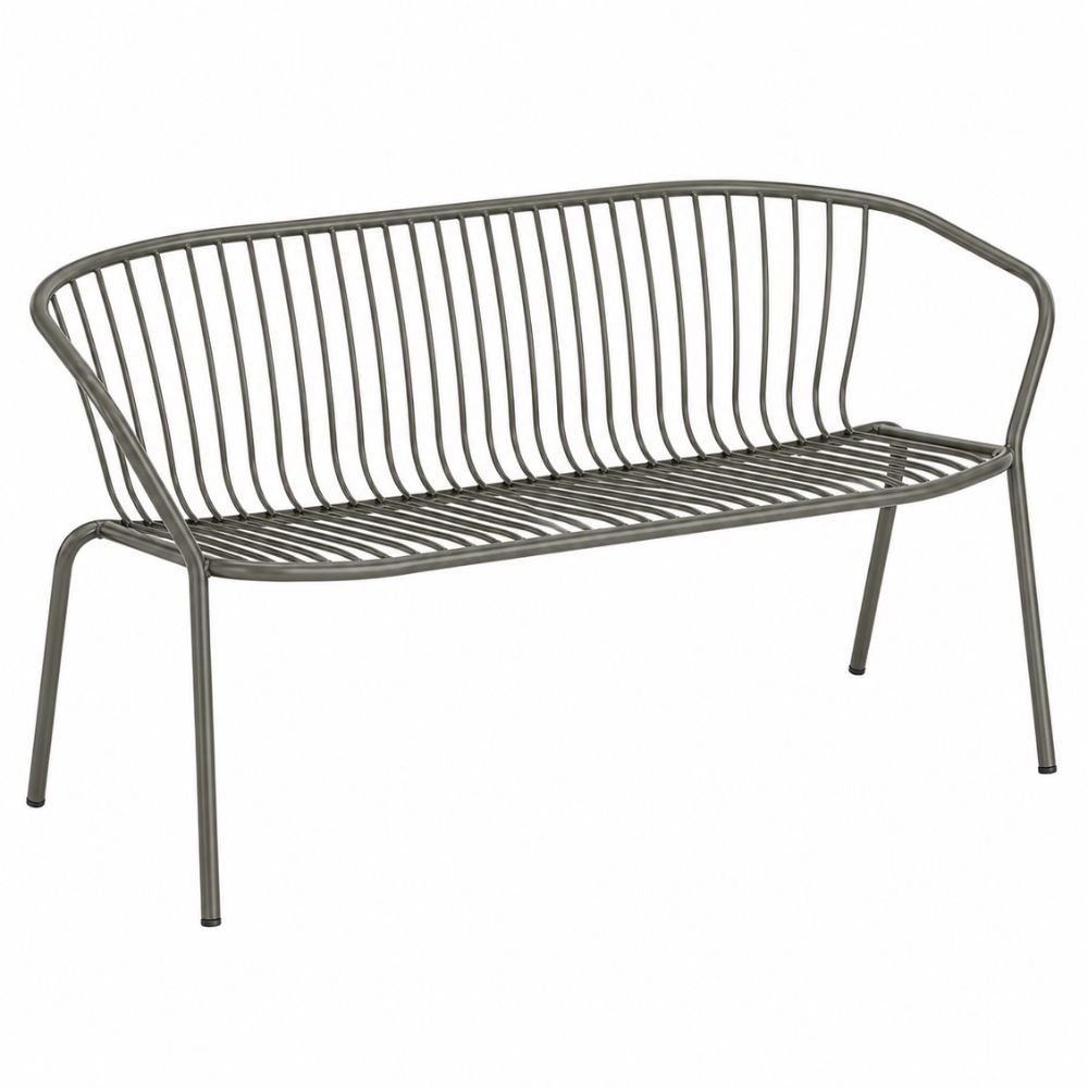 Banca de Descanso 2 Plazas - LABENZE AMITHA 155-22720 - Varios Colores - Metal y Apilable - 155-22720 - Labenze - NOGAL BEAT - Banco de Terraza