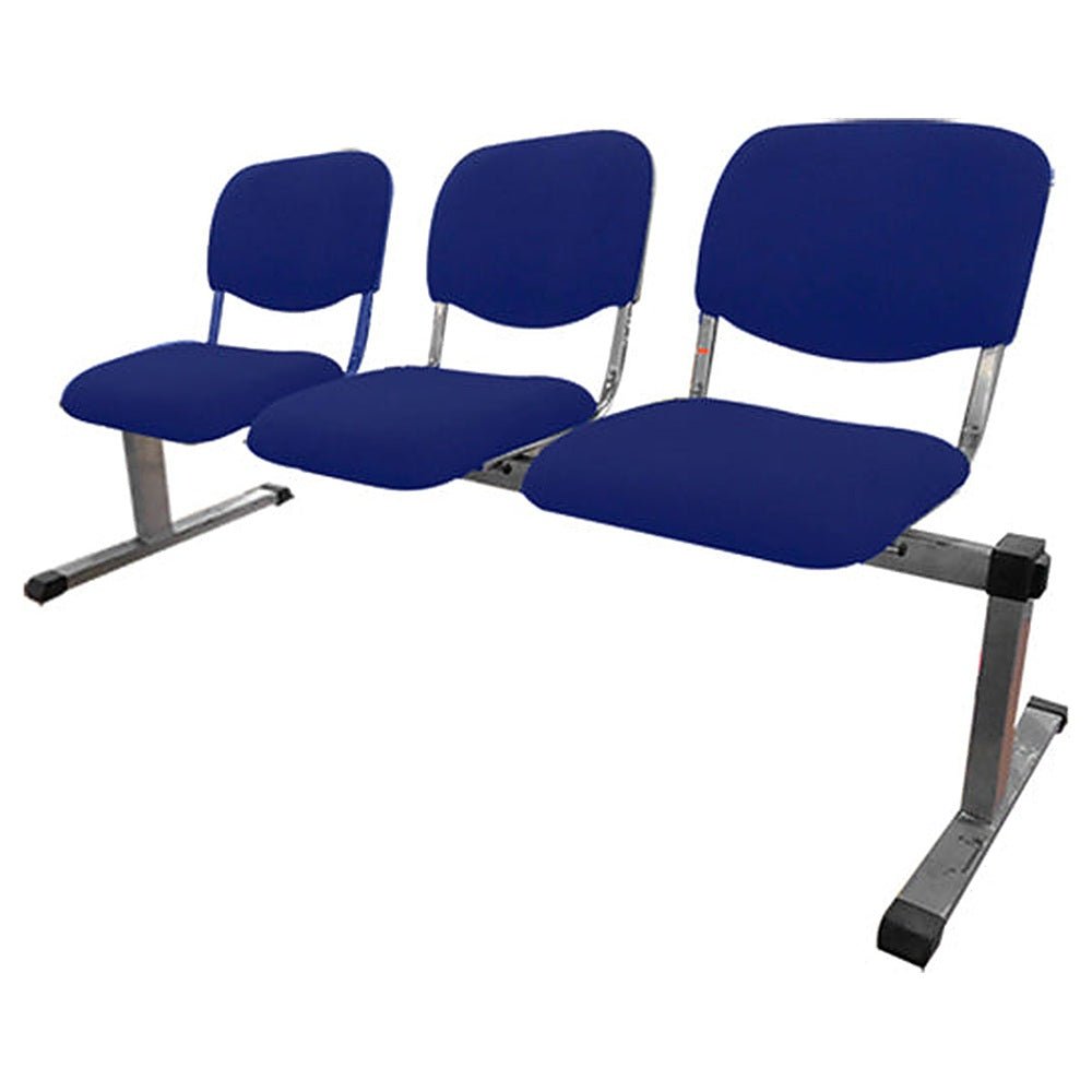 Banca para Sala de Espera - KINGSTRONG BANC0420049 - 3 Plazas - Varios Colores - Asiento y Respaldo Tapizados - BANC0420049 - Mundo In - NOGAL BEAT - Banca de Visita