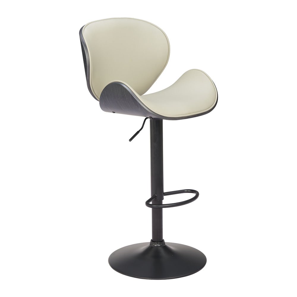 Banco Alto para Comedor de Empresa - ZUO MEYANE - Varios Colores - Asiento y Respaldo Tapizados en Piel Sintética - 110569 - Zuo - NOGAL BEAT - Banco Comercial