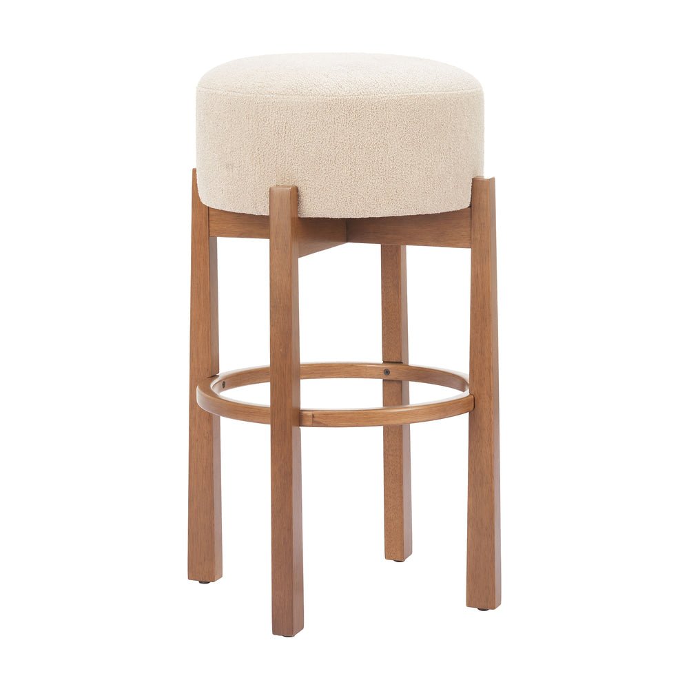 Banco Alto para Pub - ZUO NADE - Varios Colores - Asiento y Respaldo Tapizados en Tejido Texturizado - 110661 - Zuo - NOGAL BEAT - Banco Comercial