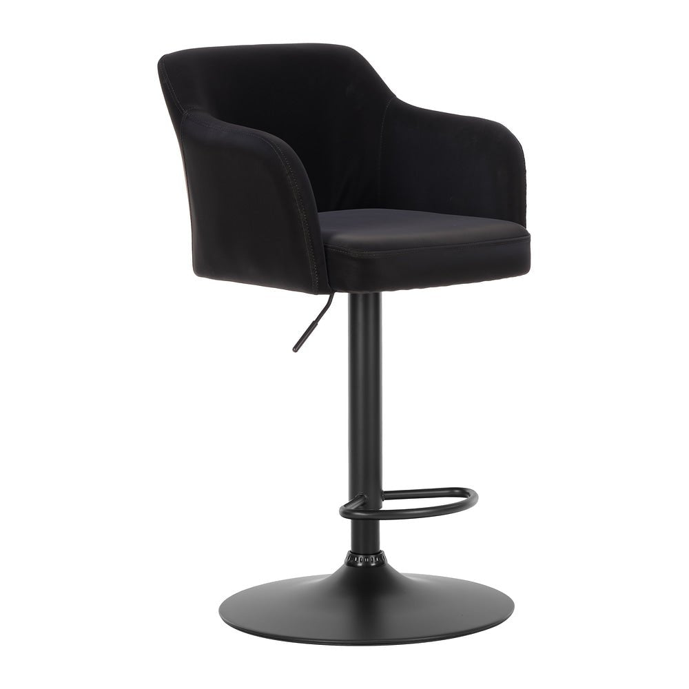 Banco Alto para Pub - ZUO PRESCOTT - Varios Colores - Asiento y Respaldo Tapizados en Piel Sintética - 111094 - Zuo - NOGAL BEAT - Banco Comercial