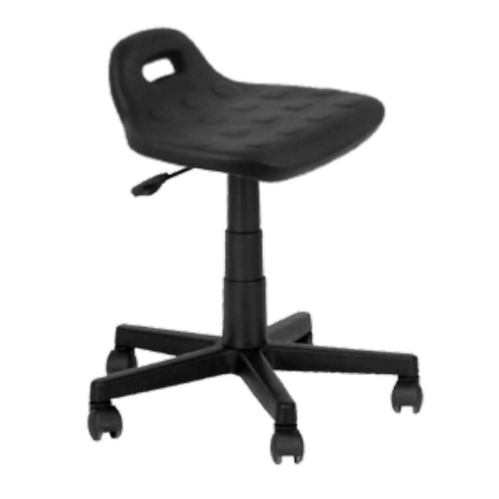 BANCO INDUSTRIAL AI - 06A B | Banco Industrial | Base 5 Puntas Nylon | Pistón Corto | Asiento Poliuretano | Altura Ajustable | Interior - AI - 06A B - ALBAR - NOGAL BEAT - Bancos