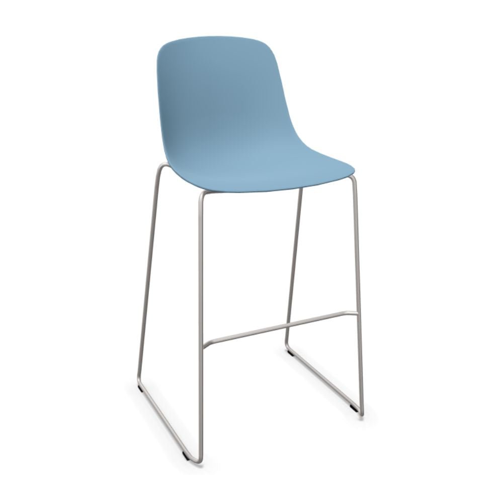 Banco INFINITI PURE LOOP MONO | Banco Bar | Trineo | Varios Colores | Carcasa Polipropileno | Interior Exterior - 113-5922H-AZL - Infiniti - NOGAL BEAT - Bancos