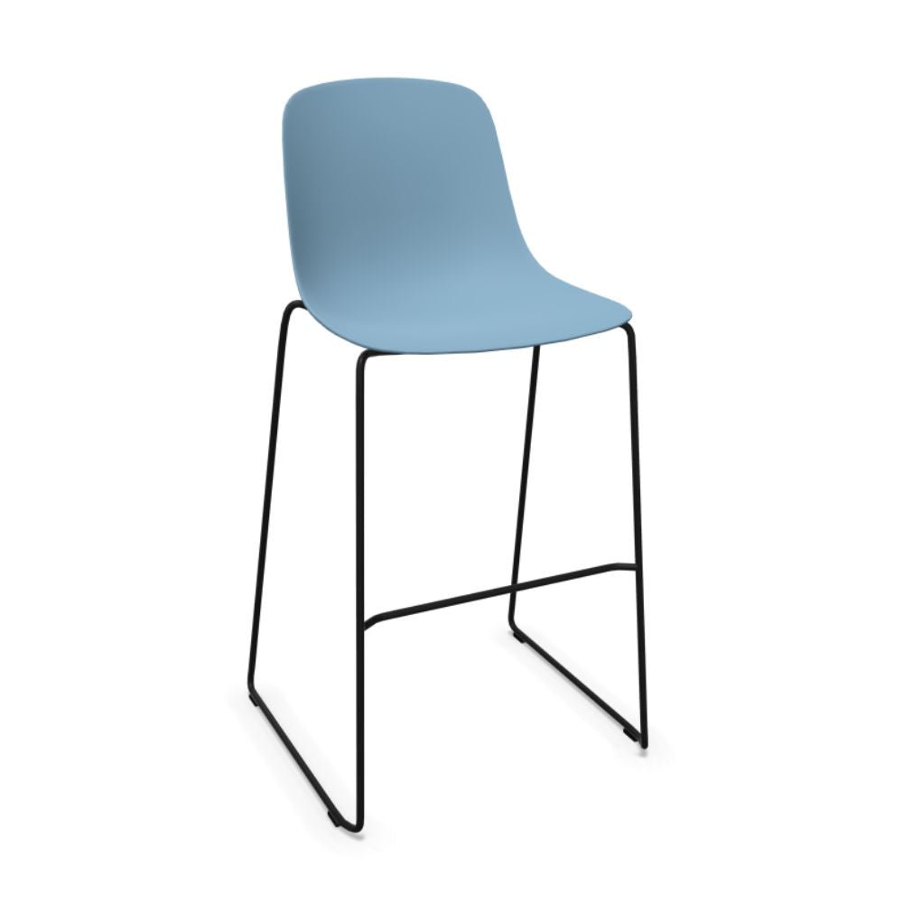 Banco INFINITI PURE LOOP MONO | Banco Bar | Trineo | Varios Colores | Carcasa Polipropileno | Interior Exterior - 113-5902H-AZL - Infiniti - NOGAL BEAT - Bancos