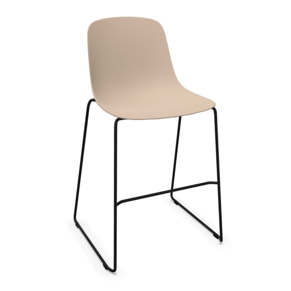 Banco INFINITI PURE LOOP MONO | Banco Cocina | Trineo | Varios Colores | Carcasa Polipropileno | Interior Exterior - 113-5921I-SND - Infiniti - NOGAL BEAT - Bancos