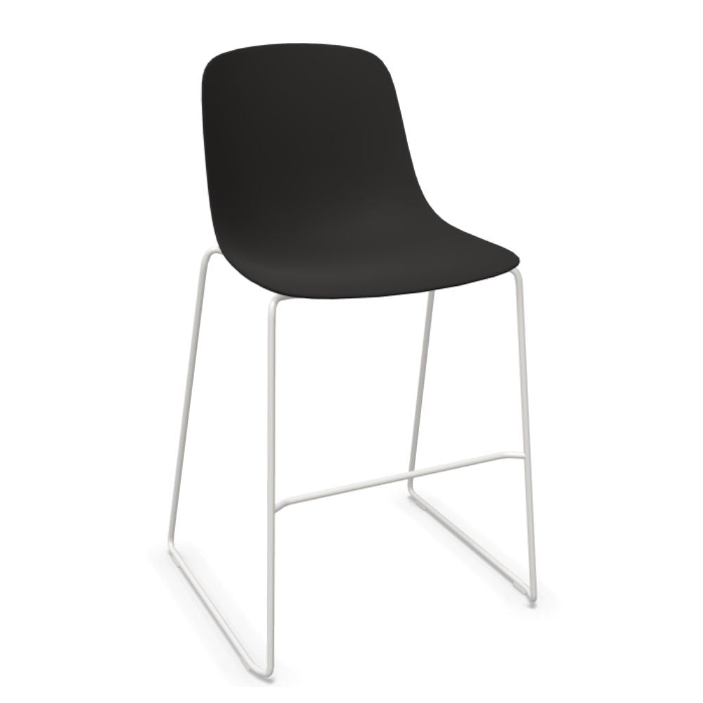 Banco INFINITI PURE LOOP MONO | Banco Cocina | Trineo | Varios Colores | Carcasa Polipropileno | Interior Exterior - 113-5932I-NGO - Infiniti - NOGAL BEAT - Bancos