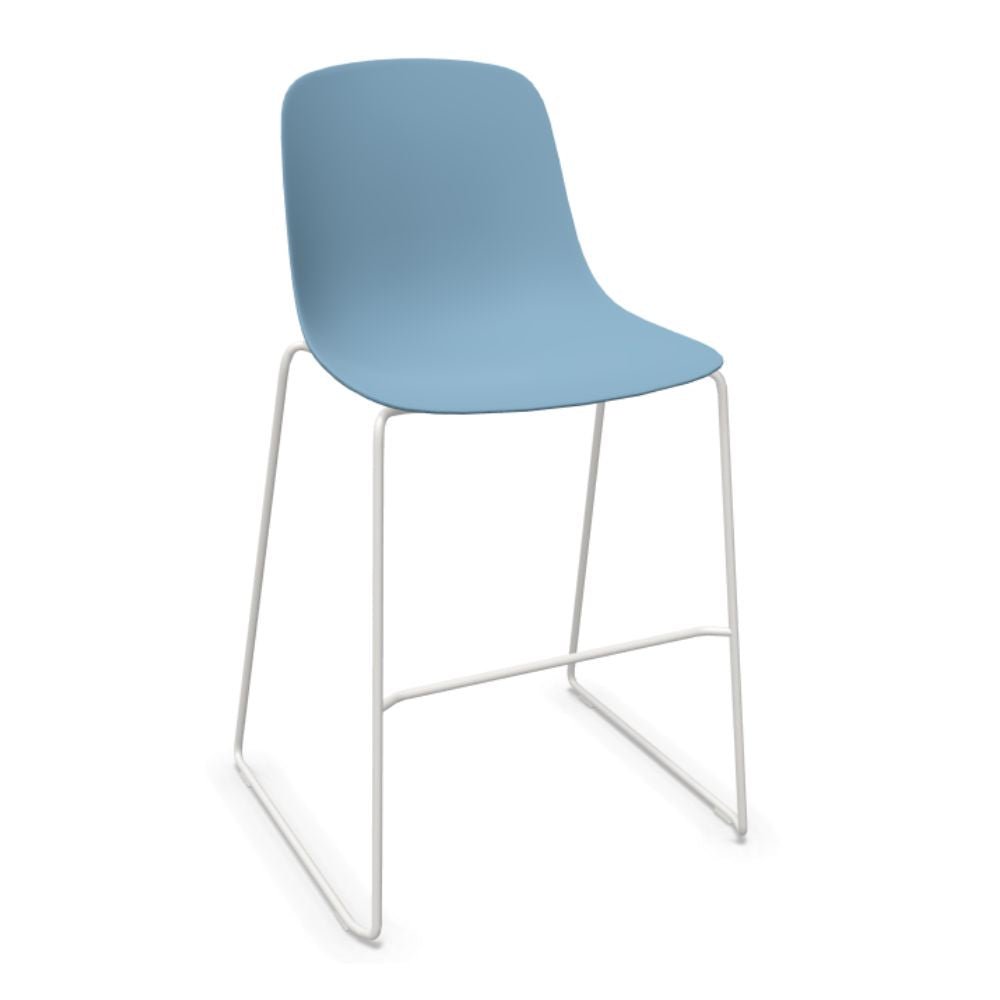 Banco INFINITI PURE LOOP MONO | Banco Cocina | Trineo | Varios Colores | Carcasa Polipropileno | Interior Exterior - 113-5932I-AZL - Infiniti - NOGAL BEAT - Bancos