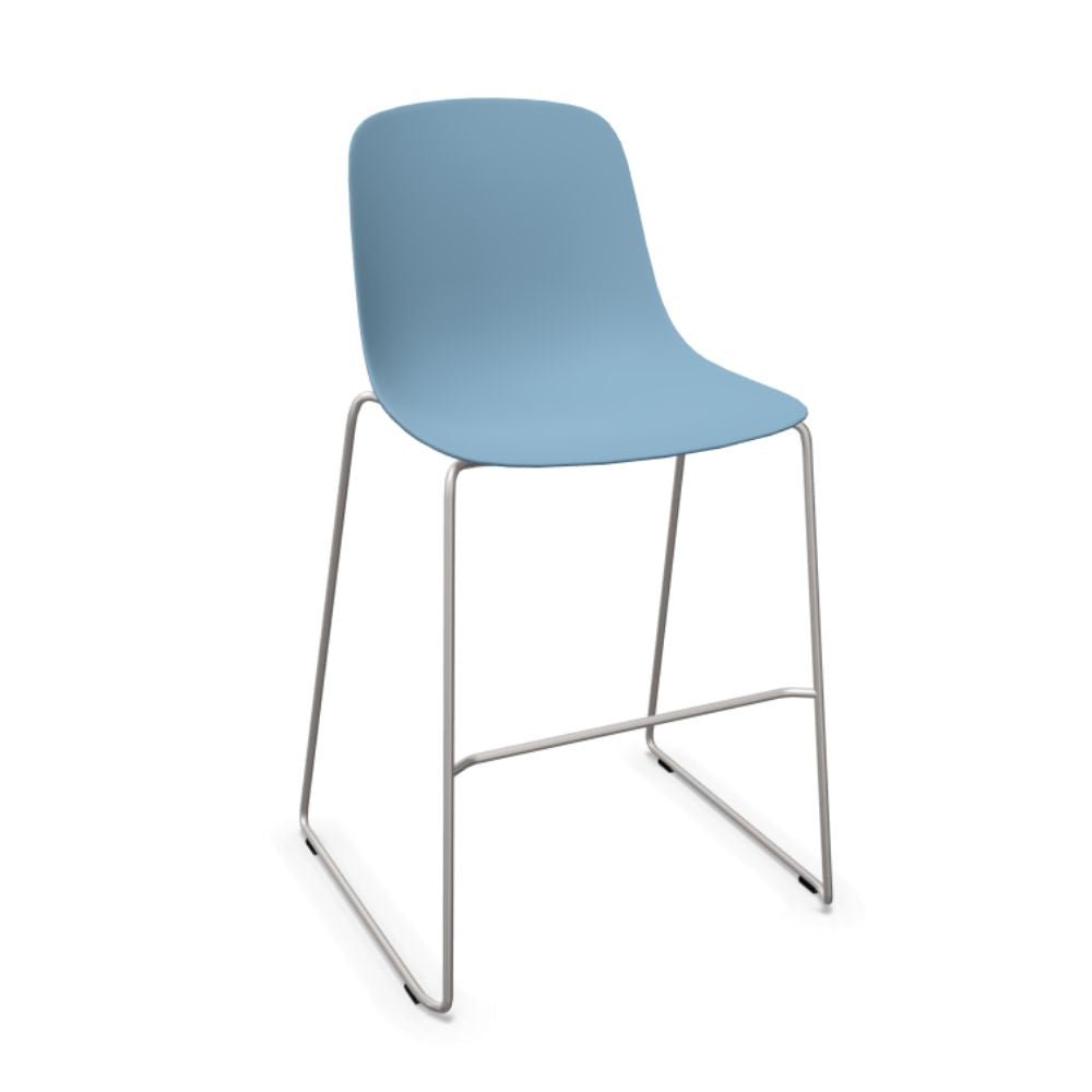Banco INFINITI PURE LOOP MONO | Banco Cocina | Trineo | Varios Colores | Carcasa Polipropileno | Interior Exterior - 113-5922I-AZL - Infiniti - NOGAL BEAT - Bancos