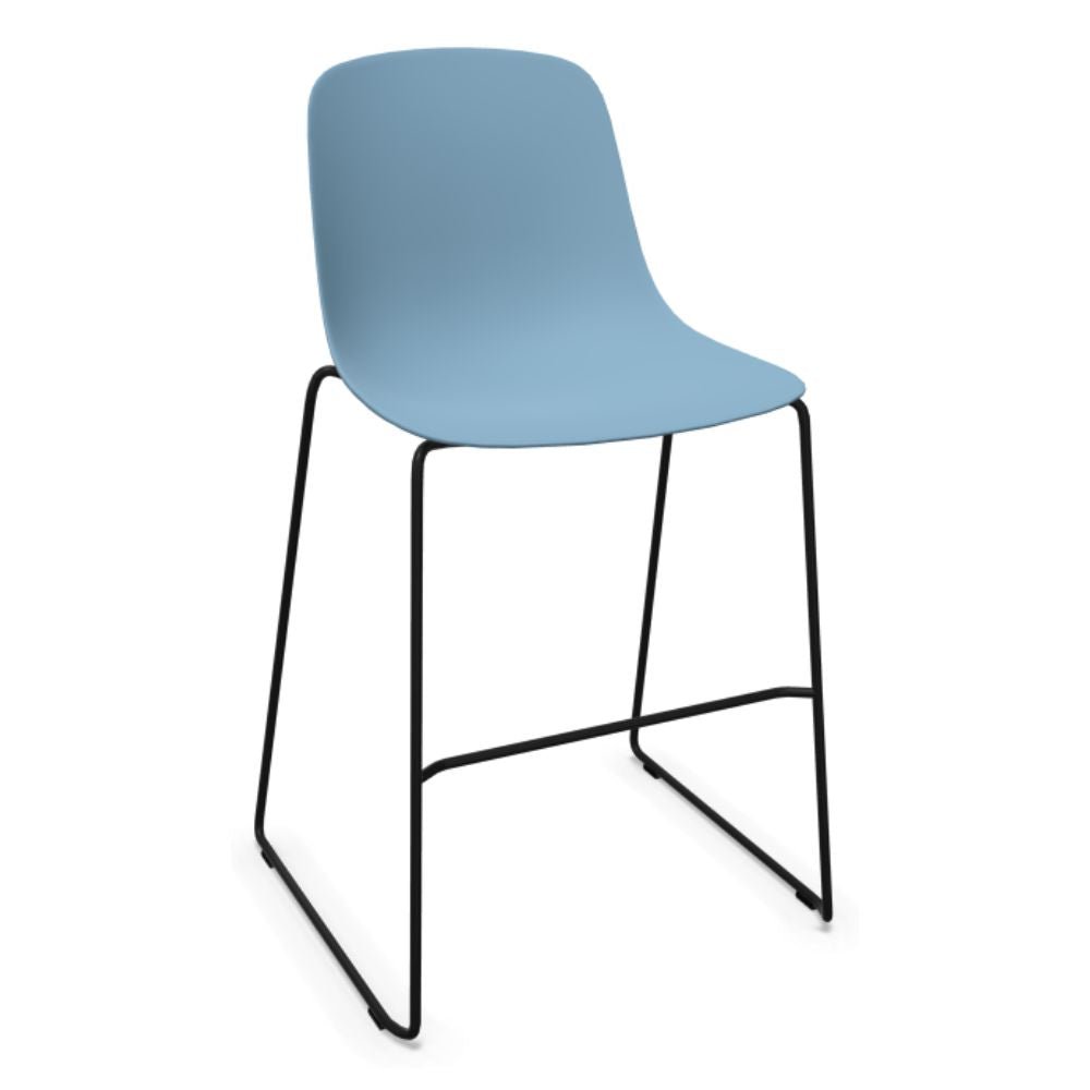 Banco INFINITI PURE LOOP MONO | Banco Cocina | Trineo | Varios Colores | Carcasa Polipropileno | Interior Exterior - 113-5921I-AZL - Infiniti - NOGAL BEAT - Bancos