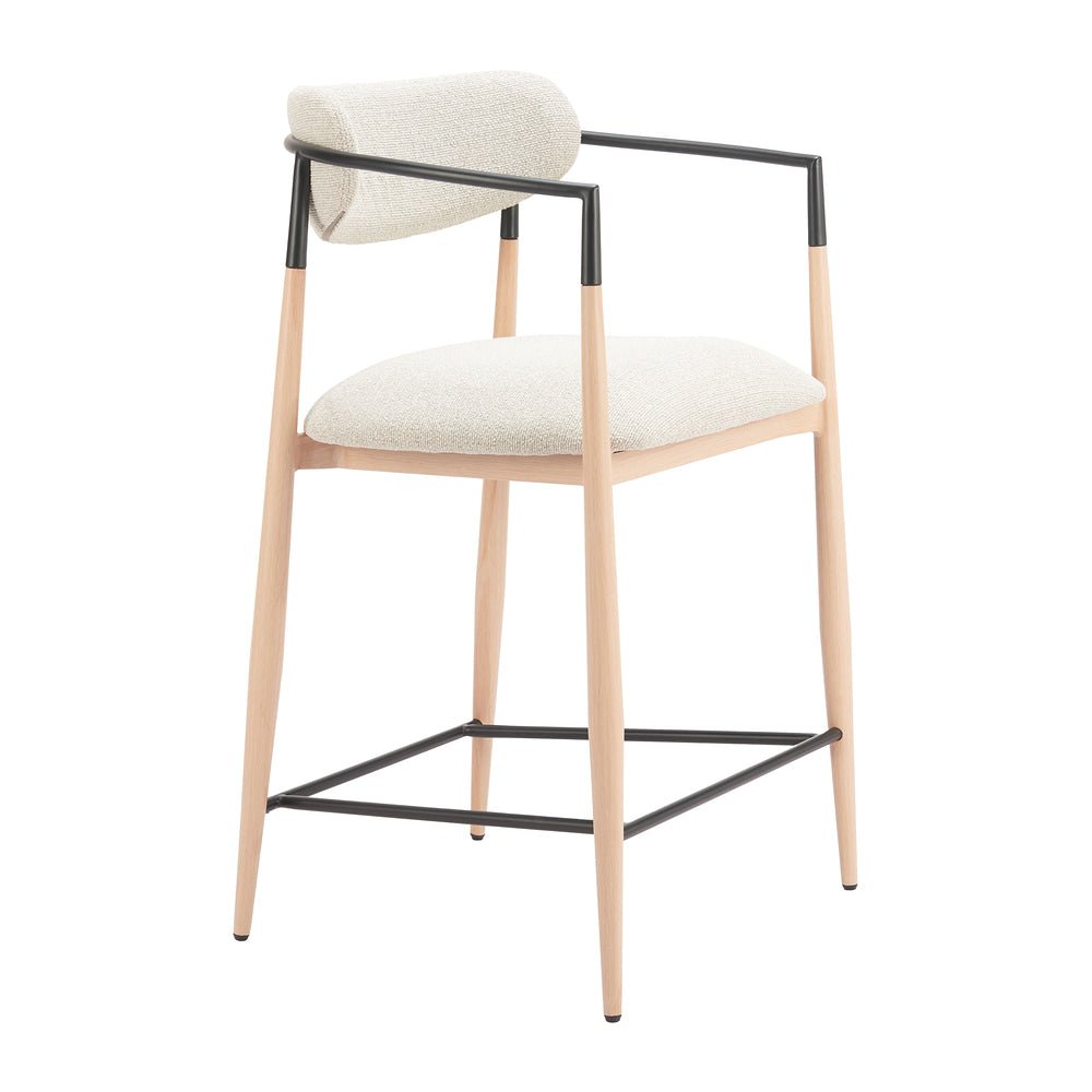 Banco Mostrador para Barra de Hotel - ZUO EQUINOX - Varios Colores - Asiento y Respaldo Tapizados en Tejido Texturizado - 110854 - Zuo - NOGAL BEAT - Banco Comercial
