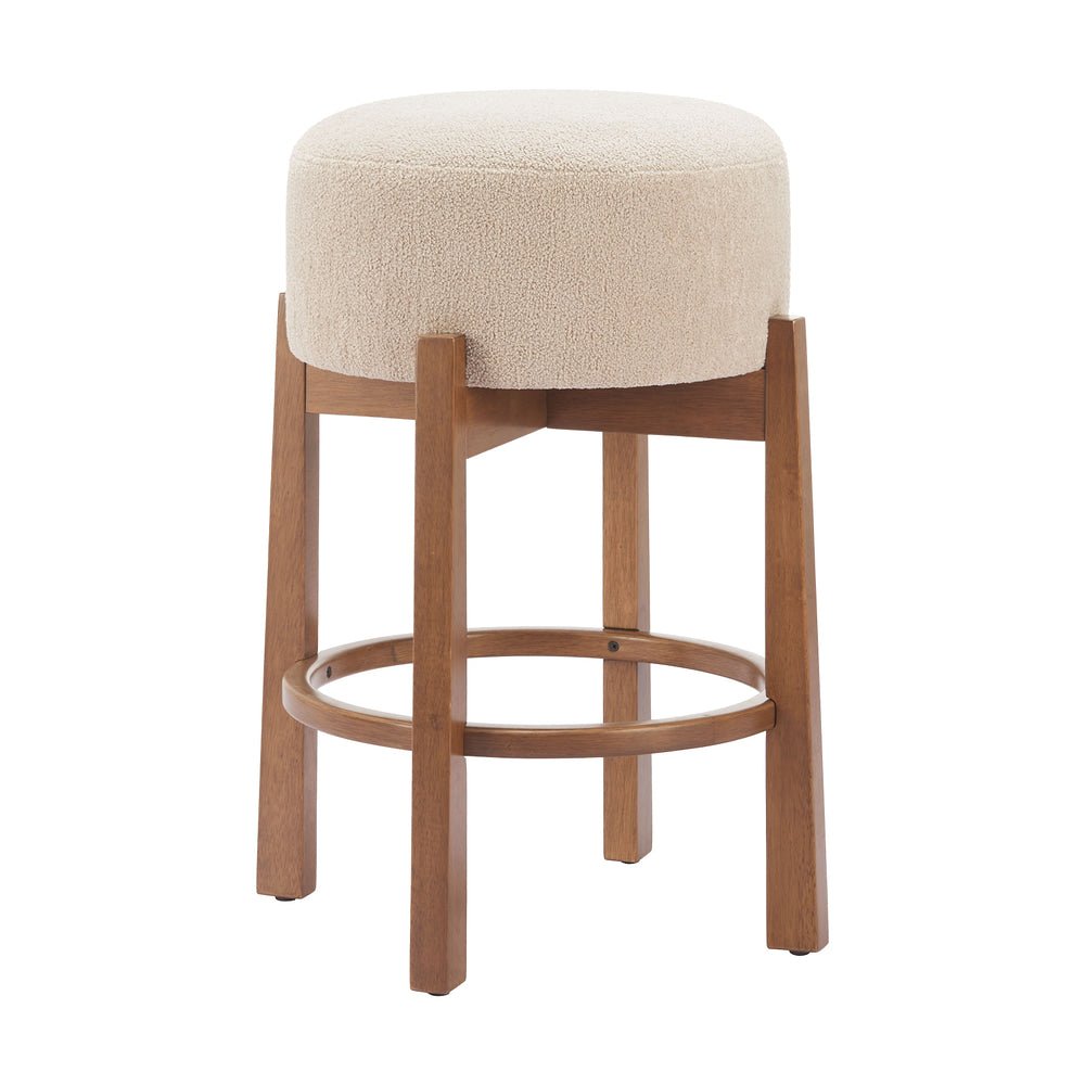 Banco Mostrador para Restaurante - ZUO NADE - Varios Colores - Asiento y Respaldo Tapizados en Tejido Texturizado - 110662 - Zuo - NOGAL BEAT - Banco Comercial