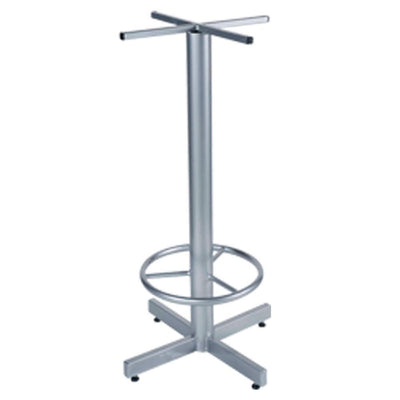 BASE NOGAL BEAT AR - 107 P | Base Mesa Restaurante | Base Metal Rectangular | Tubo Acero Redondo | Descansa Pies | Pintada | Interior - AR - 107 P - ALBAR - NOGAL BEAT -