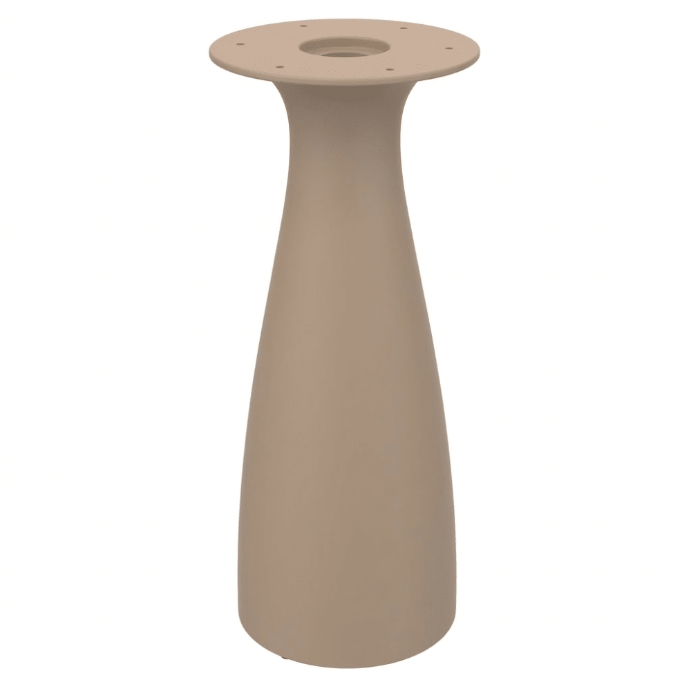 Base circular Resol Baobab L en MDPE rotomoldeado con protección UV para mesa de terraza